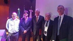 Da direita para esquerda: Embaixador Sergio Danese, Prefeito Jarbas, Secretrio de Fronteiras da Argentina Luis Green e o Diretor de Assuntos Legais do CONICET.